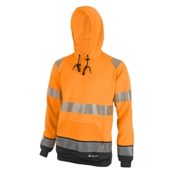 Beeswift Deltic Hi-Vis Two-Tone Hoodie Orange / Black Xxl