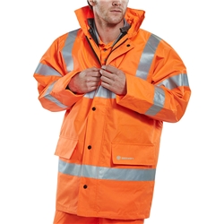 Beeswift 4 In 1 Hi-Vis Jacket And Bodywarmer Orange M