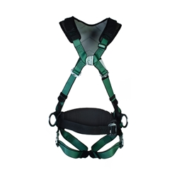 Msa Xs V-Form Back/Chest/Hip D-Ring Bayonet Harness W/W Belt Green Xs