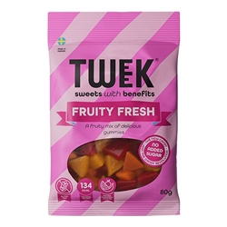 Tweek Sweets Fruity Fresh 80g [Pack of 14]