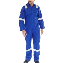 Beeswift Nordic Design Fire Retardant Boilersuit Royal Blue 38