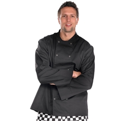 Beeswift Chefs Jacket Long Sleeve Black Xs