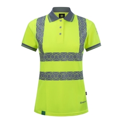 Ewear Recyclable Womens Hi Vis S/S Polo Shirt Sy 06 (Xs)