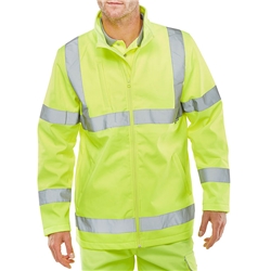 Beeswift Hi-Vis Soft Shell Lightweight Jacket  Saturn Yellow S