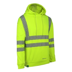 Beeswift Envirowear Recyclable Hi-Vis Hoodie Saturn Yellow Xxl