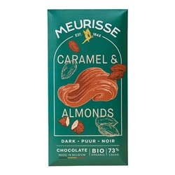 Meurisse Dark chocolate with Caramel & Almonds 100g [Pack of 15]