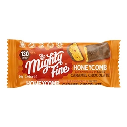 Mighty Fine Chocolate Salted Caramel Honeycomb 30g Bar [Pack of 15]
