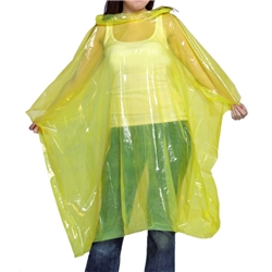 Waterproof Rain Poncho Assorted Colours