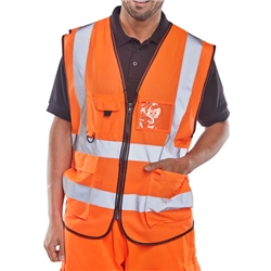 Beeswift Hi-Vis Executive Id Vest Orange L
