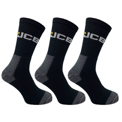 JCB Workwear Work Socks With Added Elastane Black 6-11