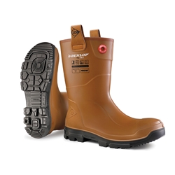 Dunlop Purofort Rigpro Full Safety Boot Unlined Tan 12