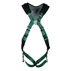Msa Xs V-Form Back/Chest D-Ring Bayonet Harness Green Xs