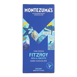 Montezuma's Fitzroy 74% Dark Chocolate Bar 90g [Pack of 12]