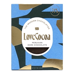 Love cocoa - Dark Chocolate Ecuador 70% 75g [Pack of 12]