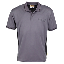 JCB Workwear Trade Performance Polo Shirt Grey / Black M