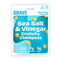 Brave Roasted Chickpeas Salt & Vinegar 35g [Pack of 12]