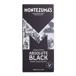 Montezuma's 100% Cocoa Absolute Black Bar 90g [Pack of 12]