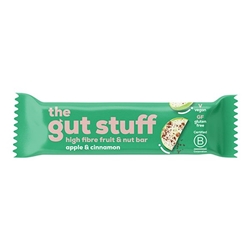 The Gut Stuff Apple & Cinnamon High Fibre Fruit & Nut Bar 35g [Pack of 12]