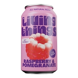 Living Things Raspberry & Pomegranate Soda 330ml [Pack of 12]