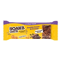 SOAK'd OATS Double Cacao & Orange Oat Bar 42g [Pack of 16]