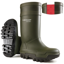 Dunlop Purofort Thermo+ Full Safety Wellingtons Green 10