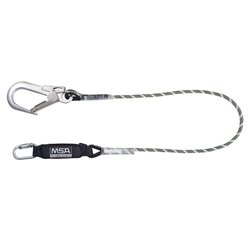 Msa 1.8M Kernmantle Energy Absorbing Lanyard Chrome 1.8M