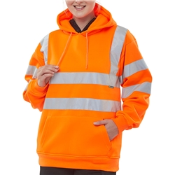 Beeswift Essential Pull-Over Hi-Vis Hoodie Orange L