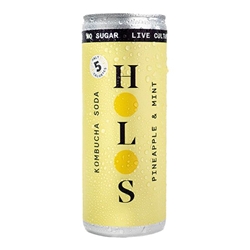 HOLOS Pineapple & Mint Kombucha Soda 250ml [Pack of 24]