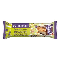 Buttermilk Plant Powered Peanut Nougat Caramel Snack Bar 50g [Pack of 24]