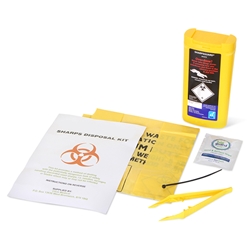 Sharps Disposal Kit  Yellow 0.25L