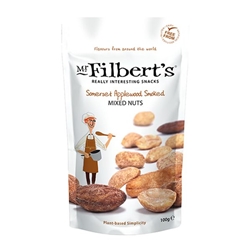 Mr Filberts Somerset Applewood Smoked Mixed Nuts 100g [Pack of 12]