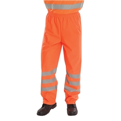 Beeswift Hi-Vis Pu Overtrousers Orange S