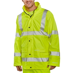 Beeswift Hi-Vis Breathable Pu Jacket Saturn Yellow M