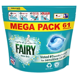 Fairy Non Bio All-in-1 PODS Laundry Detergent Washing Liquid Tablets Capsules (61 Pods)