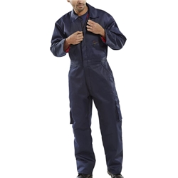 Beeswift Quilted Boilersuit Navy Blue 36