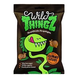 Wild Thingz Organic & Vegan Sweets Gummy Grubs 130g [Pack of 10]