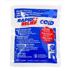 Rapid Relief Instant Cold Pack Smalll 4"X 6"  White 6"