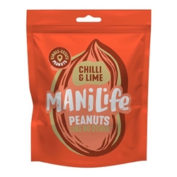 ManiLife Chilli & Lime Peanuts 25g [Pack of 12]