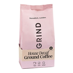 Grind Coffee Shelf Ready Refill Pouch - Ground Bean (Decaf House Blend) 200g [Pack of 6]