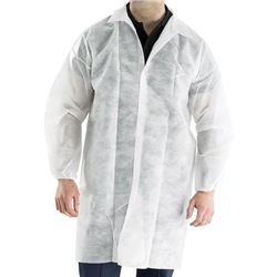 Beeswift Polyprop Disposable Visitors Coat White Xl