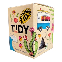 Tidy Tea Californian Black Tea & Peach Plastic Free Pyramids 73g [Pack of 90]