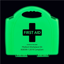 Click Medical Bs8599-1 Small Workplace First Aid Kit Glow In The Dark Box Green N/A