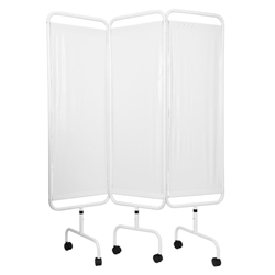 Click Medical Three Curtain Privacy Screen White 