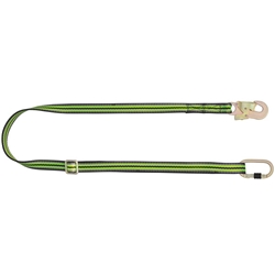 Kratos 2Mtr Adjustable Webbing Lanyard Black/Green 2M