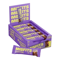 Misfits Plant Based Caramel Fudge Protein Bar 50g [Pack of 15]