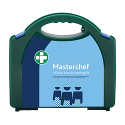 Masterchef 50 Person All Blue Catering First Aid Kit In Aura Box Green 550X320X550Mm