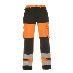 Hydrowear Hertford Hi-Vis Two Tone Trousers Orange / Black 40