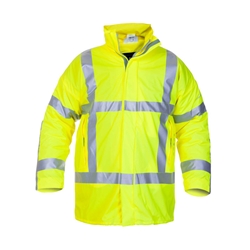 Hydrowear Norfolk Multi Fire Hi-Vis Retardant Anti-Static Waterproof Lined Parka Jacket Saturn Yellow Xl
