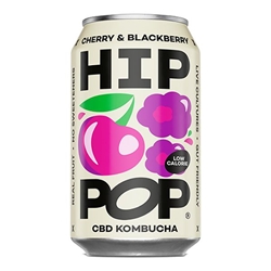 Hip Pop Cherry & Blackberry CBD Kombucha 330ml [Pack of 12]