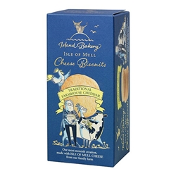 Island Bakery Isle Of Mull Cheese Biscuits Traditional Farmhouse Cheddar 100g [Pack of 12]